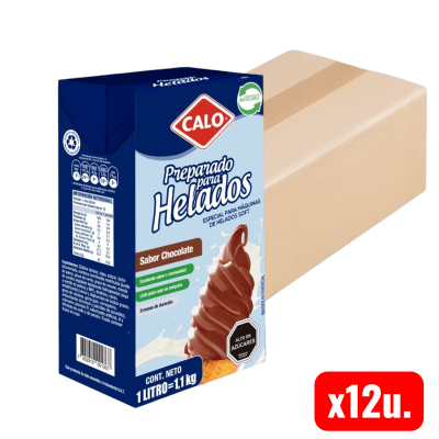 Preparado Para Helados Soft Calo Sabor Chocolate 12 Litros