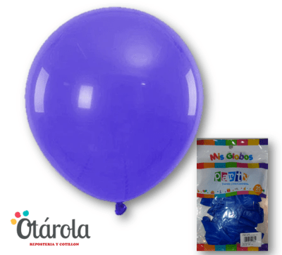 Globo Liso Azul N°9 25u.