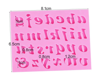 Molde Fondant Letras Mini Abecedario 1x1cm.1