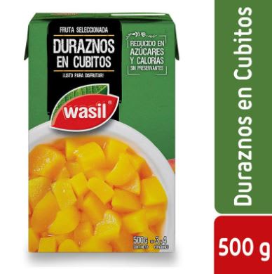 Durazno en Cubitos Wasil 500 grs.