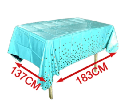 Mantel Plastico Celeste con Estrellas1