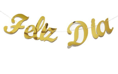 Guirnalda Feliz Día Dorado