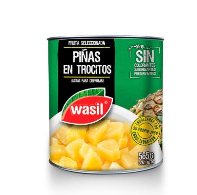 Piñas en Trocitos Wasil 560grs.