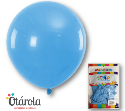 Globo Liso celeste N°9 25u.
