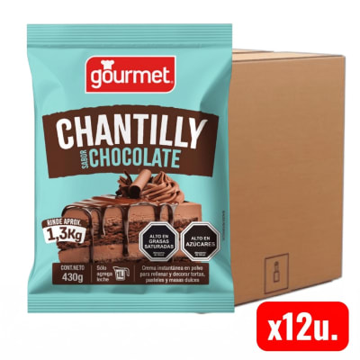 Crema Chantilly Chocolate Gourmet 12u.x430grs (Caja)1