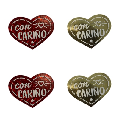 Etiquetas Con Cariño x 100 Unidades.