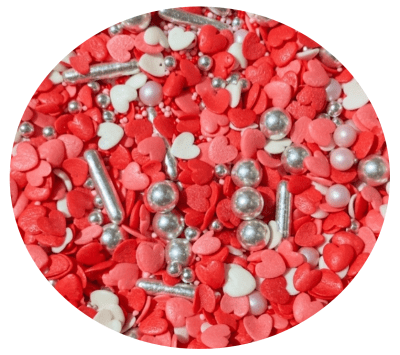 Sprinkles Corazon Rods Perlas Plata 80grs.