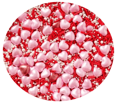 Sprinkles Corazon Rosa Palitos Fucsia 80grs.