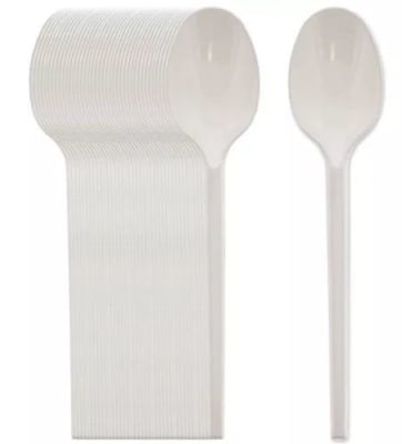 Cuchara Plastica Blanca x50u.1