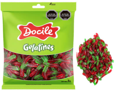 Gomita Culebritas roja y verde 1Kg.