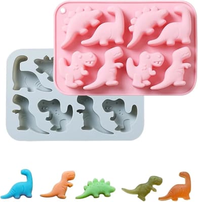 Molde Silicona Dinosaurios 8div.