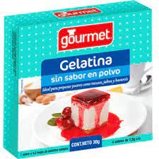 Gelatina Sin Sabor 30grs. Gourmet.
