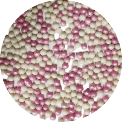 Mostacilla Cereal Perla Rosada/Blanca