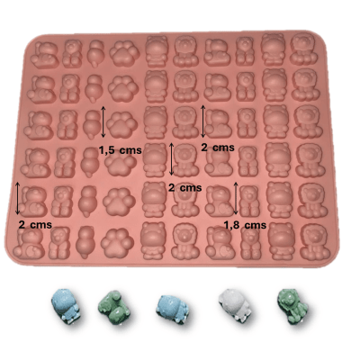 Molde Silicona Animalitos 60 divisiones