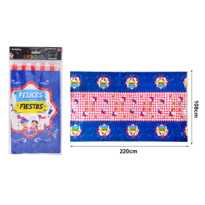 Mantel Plastico Felices Fiestas 108x220cms.