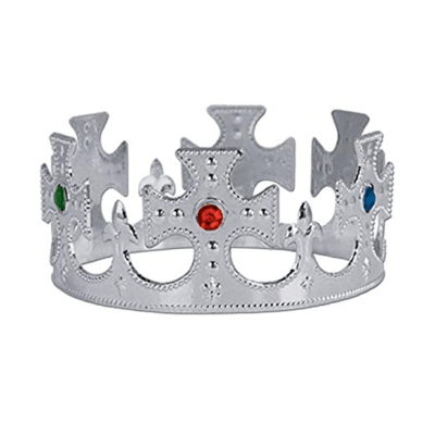 Corona Rey Plastica Plata1