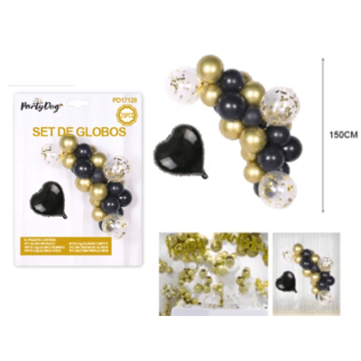 Set De Globo 25pcs Dorado1