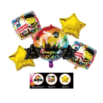 Set Globos Graduacion de Kinder 5 piezas
