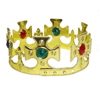 Corona Plastica Rey Dorada