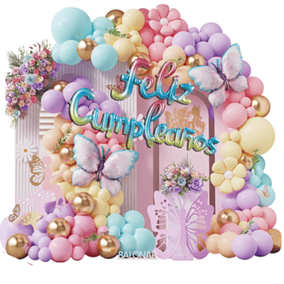 Set De Globos Mariposa 67pcs