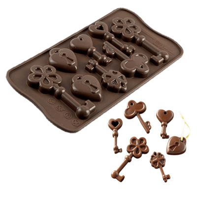 Molde Silicona Chocolate Llave 8 piezas