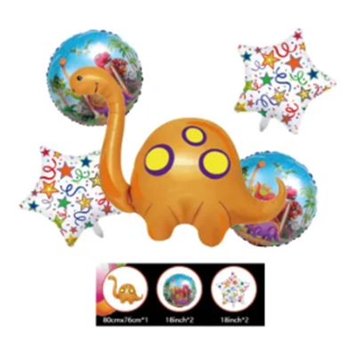 Set Globos Dinosaurio 5 Piezas