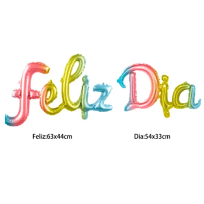 Globo Metalico Feliz Dia Colores