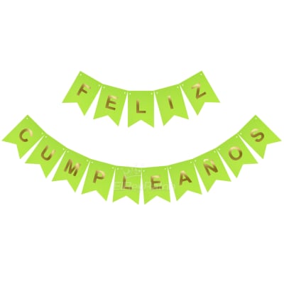 Guirnalda Feliz Cumpleaños Verde1