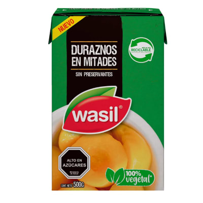 Durazno Mitades Wasil 500grs
