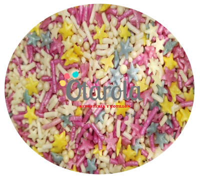 Mostacilla Estrella Pastel 80grs.