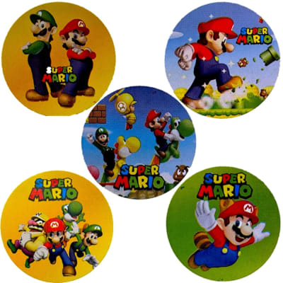 Etiquetas Disney Mario Bross x10und