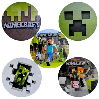 Etiquetas Disney Minecraf x10und1