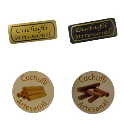 Etiquetas Cuchufli Artesanal x 100 unidades
