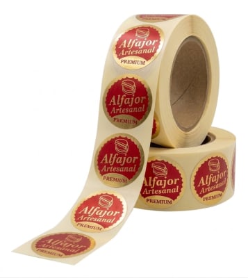 Etiquetas Alfajor rojo 1000u. (Rollo)1