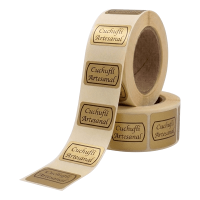 Etiquetas Cuchufli Dorado 1000u. (Rollo)