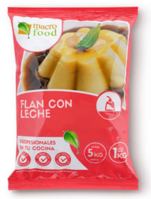Flan con Leche Coco 1kg. Macrofood.