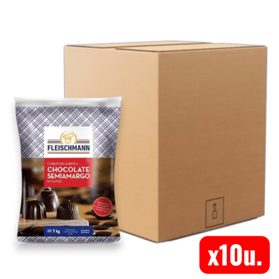 Cobertura Fleischmann Gota Semiamargo 10x1kg (Caja)