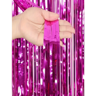 Cortina Metalica Fucsia 2x1Mts