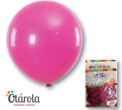 Globo Liso Fucsia N°9 50u.