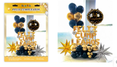 Set De Globos 60pcs. Feliz Cumpleaños1