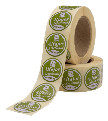Etiquetas Alfajor verde 1000u. (Rollo)1