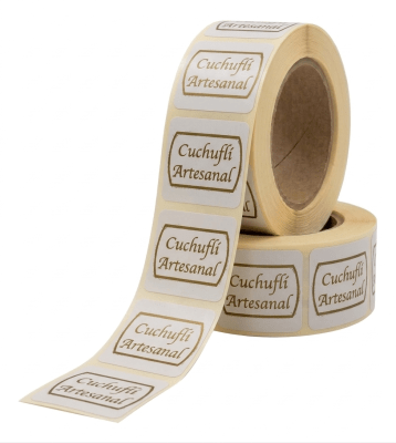 Etiquetas Cuchufli Blanco 1000u. (Rollo)