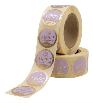 Etiquetas Alfajor Blanca 1000u. (Rollo)1