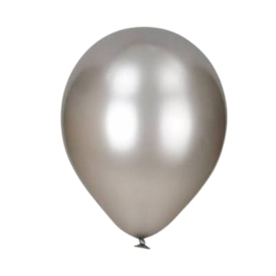 Globo Metalizado Plata 25u.
