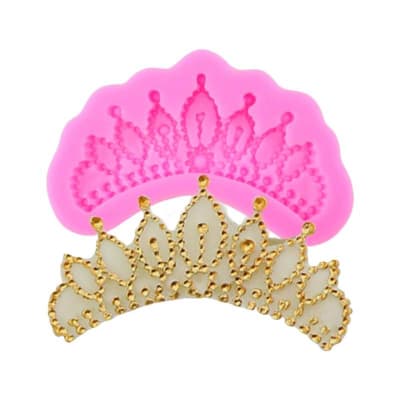 Molde Silicona para fondant corona chica1