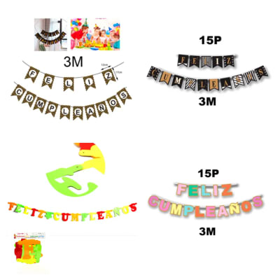 Guirnalda Feliz Cumpleaños 3mts.