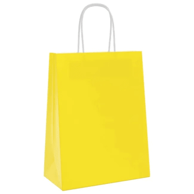 Bolsa Papel 22x27cms. Amarilla 12u.1