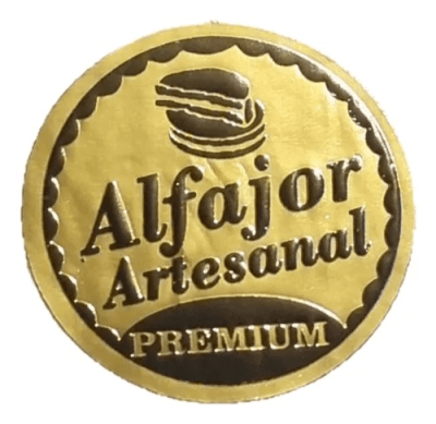 Etiquetas Alfajor Dorado 100u.