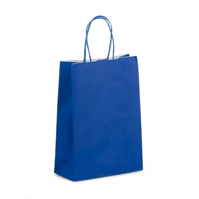 Bolsa Papel 22x27cms. Azul Rey 12u.