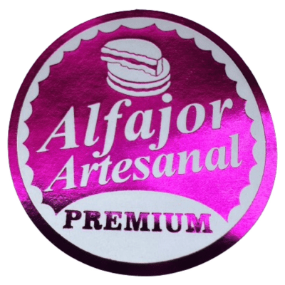 Etiquetas Alfajor Fucsia 100u.